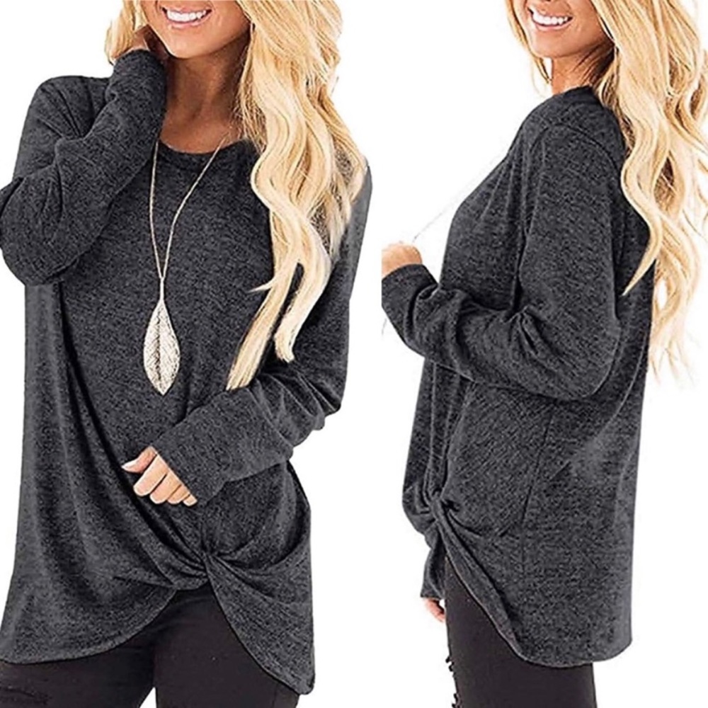 Gray twist Front Top